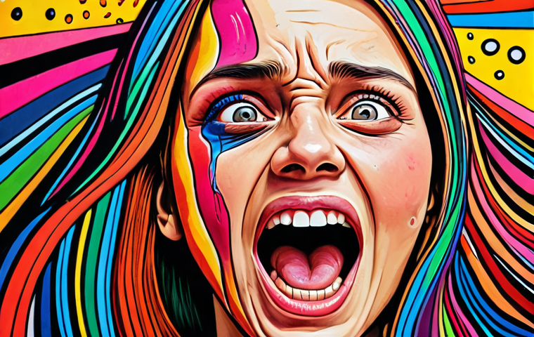 **Emotional Art:** A vibrant and expressive artwork showcasing the depth of human emotions like joy, sorrow, anger, fear, and surprise. Focus on the use of colors, lines, and shapes to evoke these feelings.